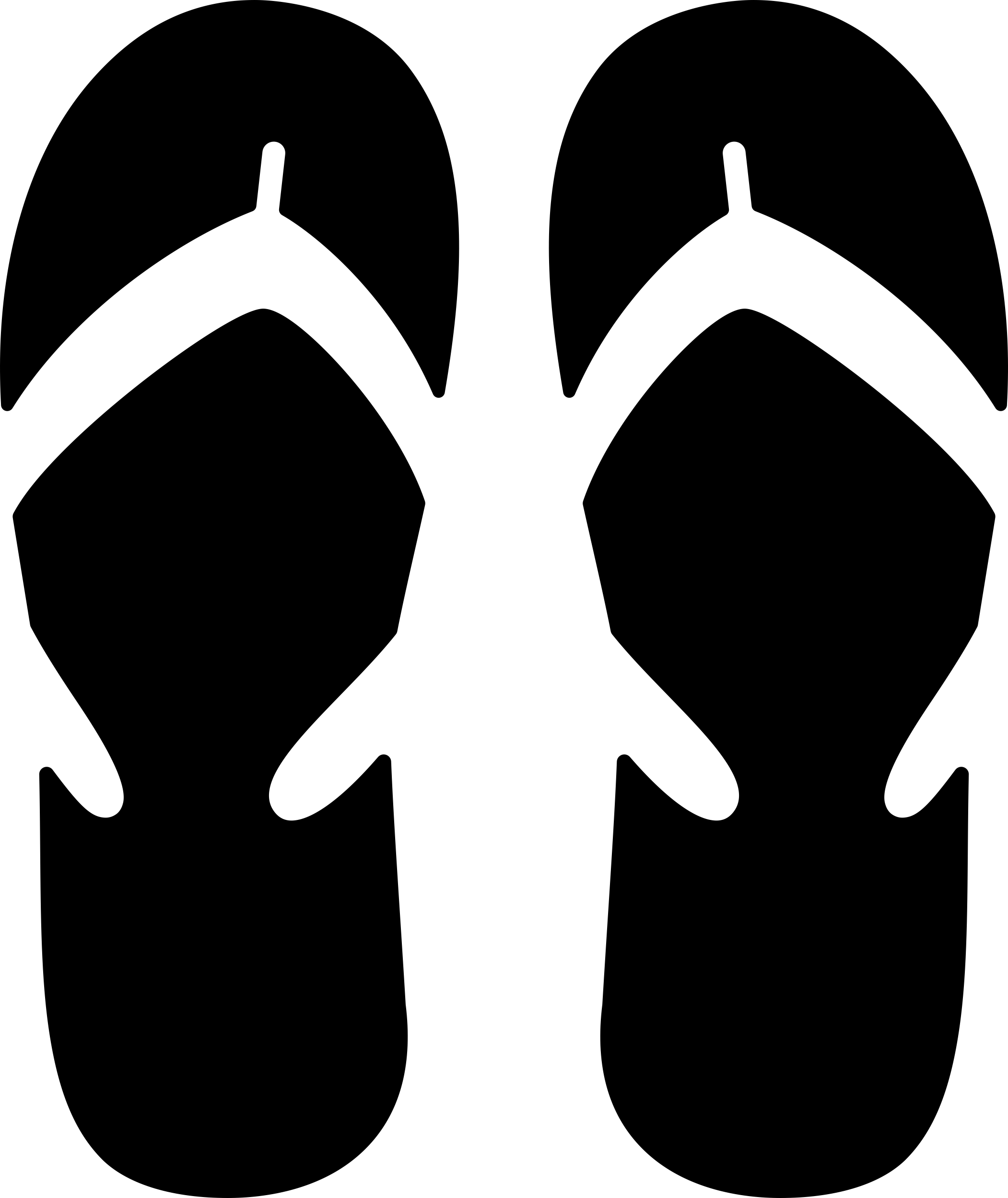 Pair Of Flip Flop Engraving Svg Design Free Vectors
